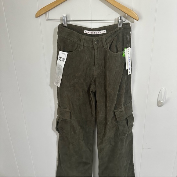 Tinseltown Green Flare Wide Leg Jeans - Picture 1 of 4